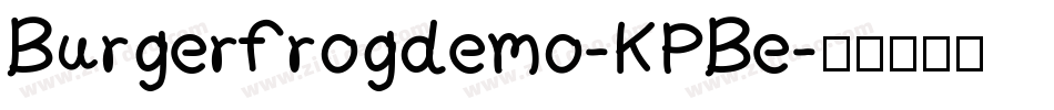 Burgerfrogdemo-KPBe字体转换
