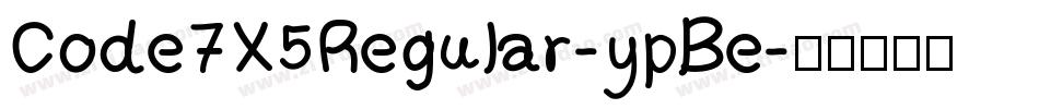 Code7X5Regular-ypBe字体转换