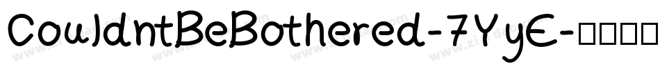CouldntBeBothered-7YyE字体转换