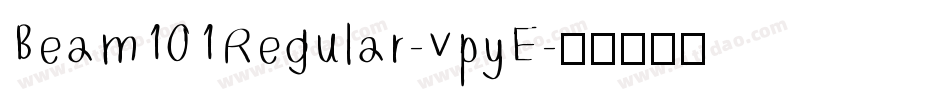 Beam101Regular-vpyE字体转换