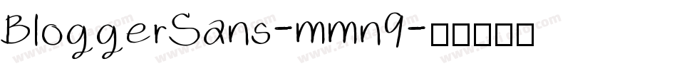 BloggerSans-mmn9字体转换