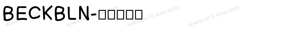 BECKBLN字体转换