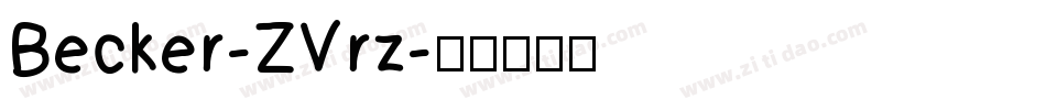 Becker-ZVrz字体转换