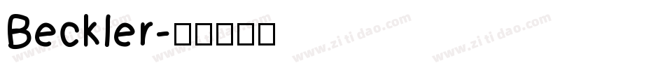 Beckler字体转换