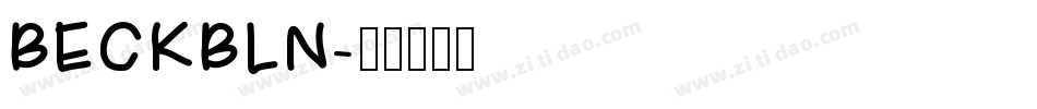 BECKBLN字体转换
