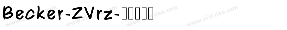 Becker-ZVrz字体转换