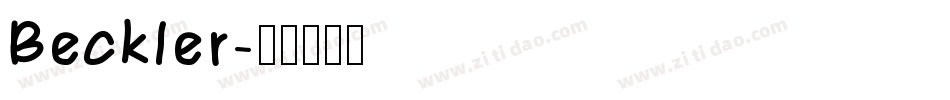Beckler字体转换
