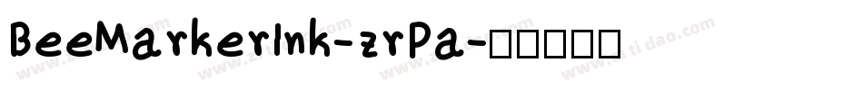 BeeMarkerInk-zrPa字体转换