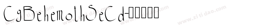 CgBehemothSeCd字体转换