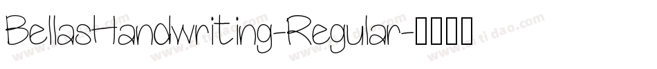 BellasHandwriting-Regular字体转换