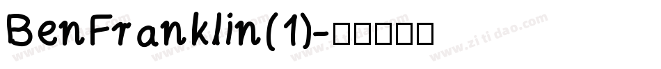 BenFranklin(1)字体转换