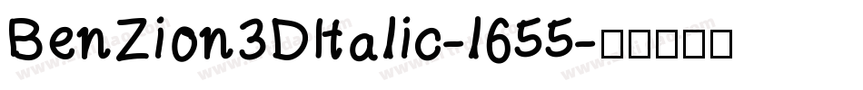 BenZion3DItalic-l655字体转换