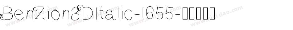 BenZion3DItalic-l655字体转换