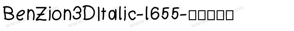 BenZion3DItalic-l655字体转换