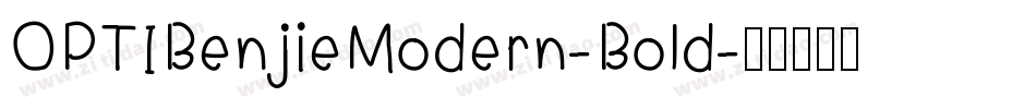 OPTIBenjieModern-Bold字体转换