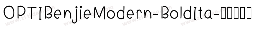 OPTIBenjieModern-BoldIta字体转换