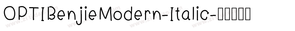 OPTIBenjieModern-Italic字体转换