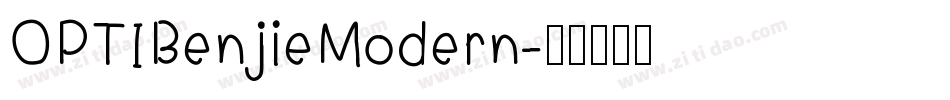 OPTIBenjieModern字体转换