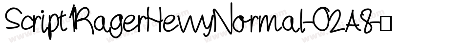 Script1RagerHevvyNormal-O2A8字体转换