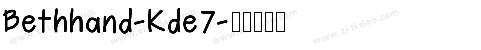 Bethhand-Kde7字体转换