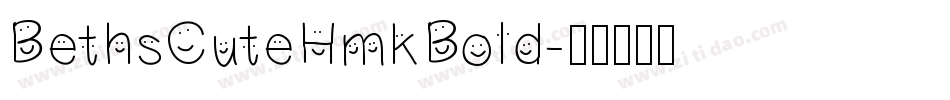 BethsCuteHmkBold字体转换