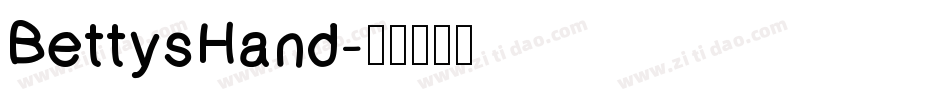 BettysHand字体转换