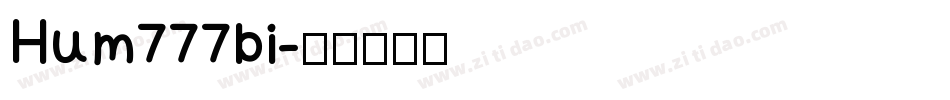 Hum777bi字体转换
