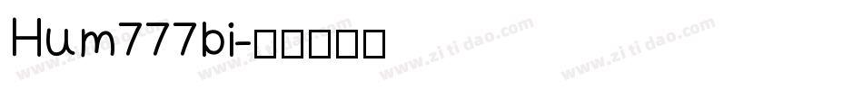 Hum777bi字体转换
