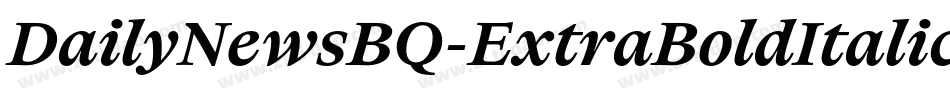 DailyNewsBQ-ExtraBoldItalic字体转换