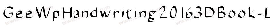 GeeWpHandwriting20163DBook-L5xD字体转换