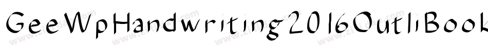 GeeWpHandwriting2016OutliBook-X5zj字体转换