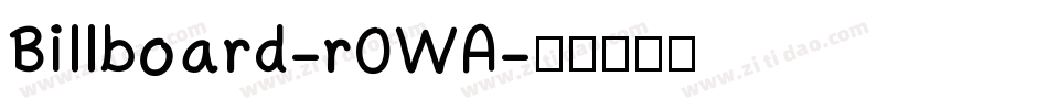 Billboard-r0WA字体转换