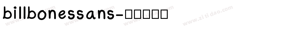 billbonessans字体转换