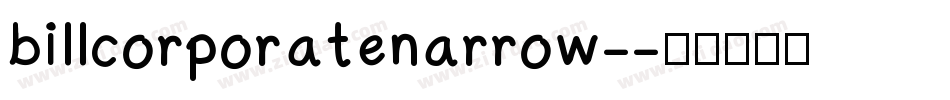 billcorporatenarrow-字体转换