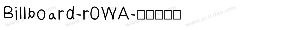 Billboard-r0WA字体转换