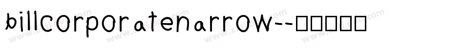 billcorporatenarrow-字体转换