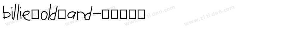 billieBoldHand字体转换