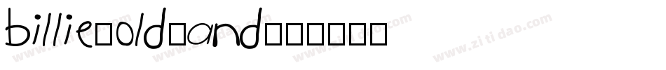 billieBoldHand字体转换