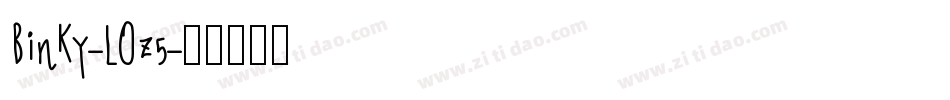 Binky-LOz5字体转换