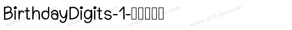 BirthdayDigits-1字体转换