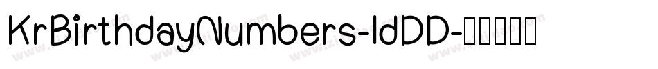 KrBirthdayNumbers-ldDD字体转换
