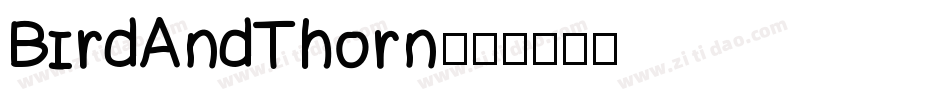 BirdAndThorn字体转换