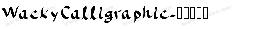 WackyCalligraphic字体转换