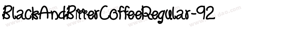 BlackAndBitterCoffeeRegular-92Kj字体转换 BlackAndBitterCoffeeRegular-92Kj字体转换