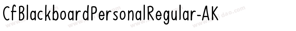 CfBlackboardPersonalRegular-AKPg字体转换