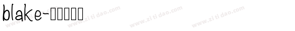 blake字体转换