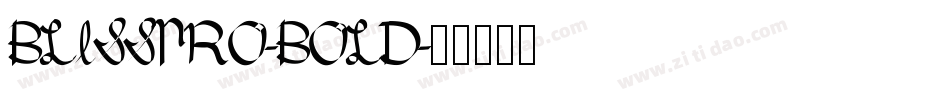 BLISSPRO-BOLD字体转换