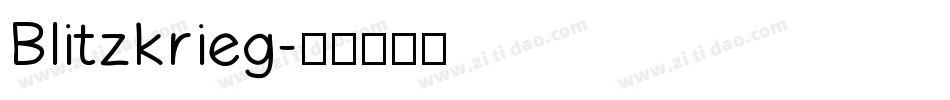 Blitzkrieg字体转换