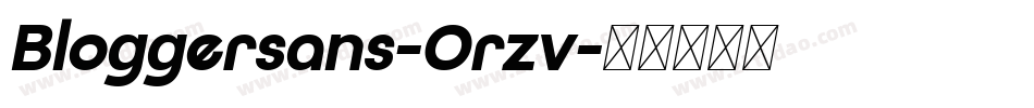 Bloggersans-0rzv字体转换