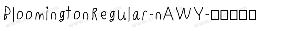 BloomingtonRegular-nAWY字体转换